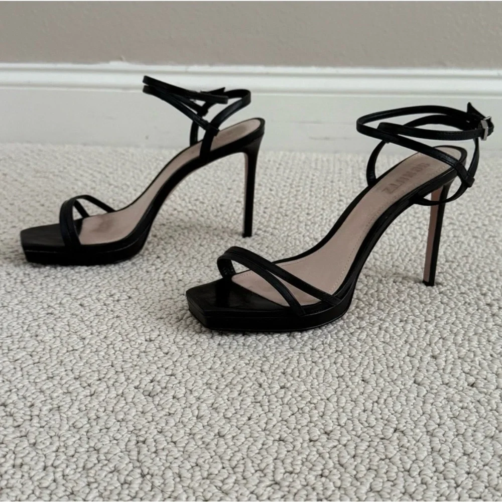 SCHUTZ Black Strappy Heels - Picture 3 of 13